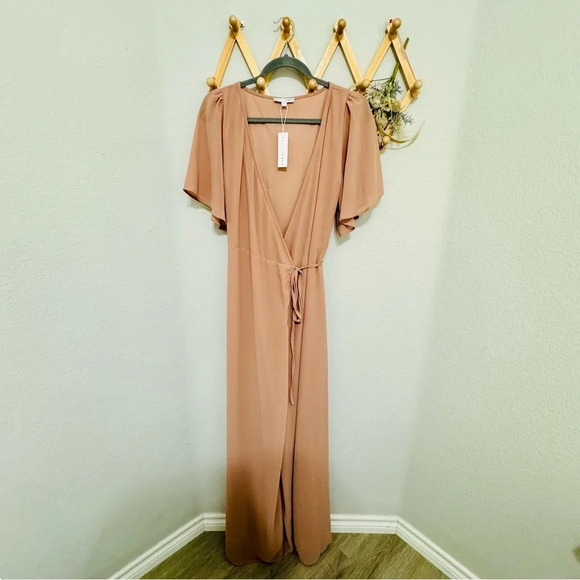 Baltic Born NWT Nude Blush True Wrap Dress S - Picture 3 of 8